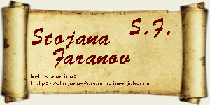 Stojana Faranov vizit kartica